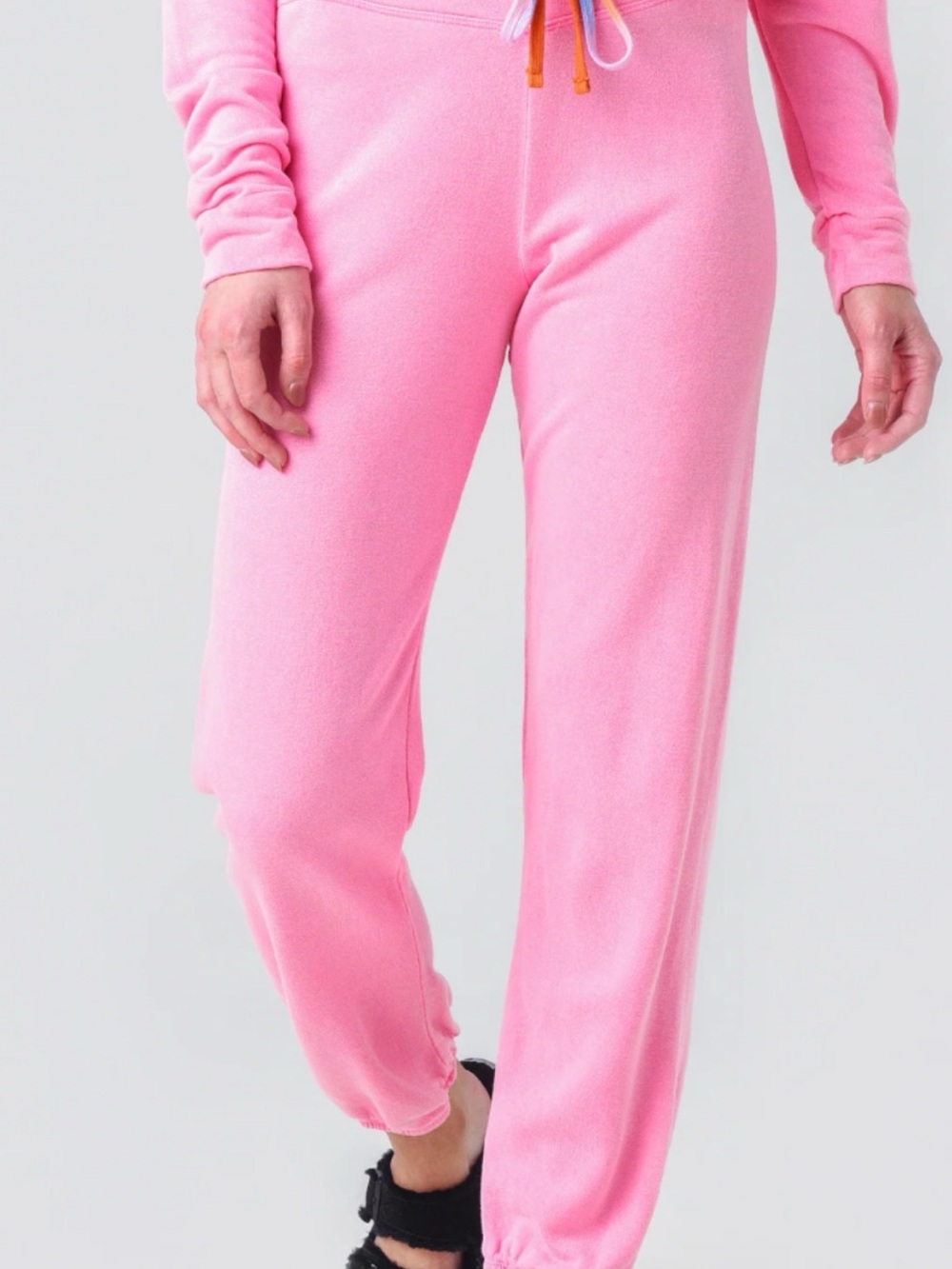 Sundry Pink Fleece Jogger Pants